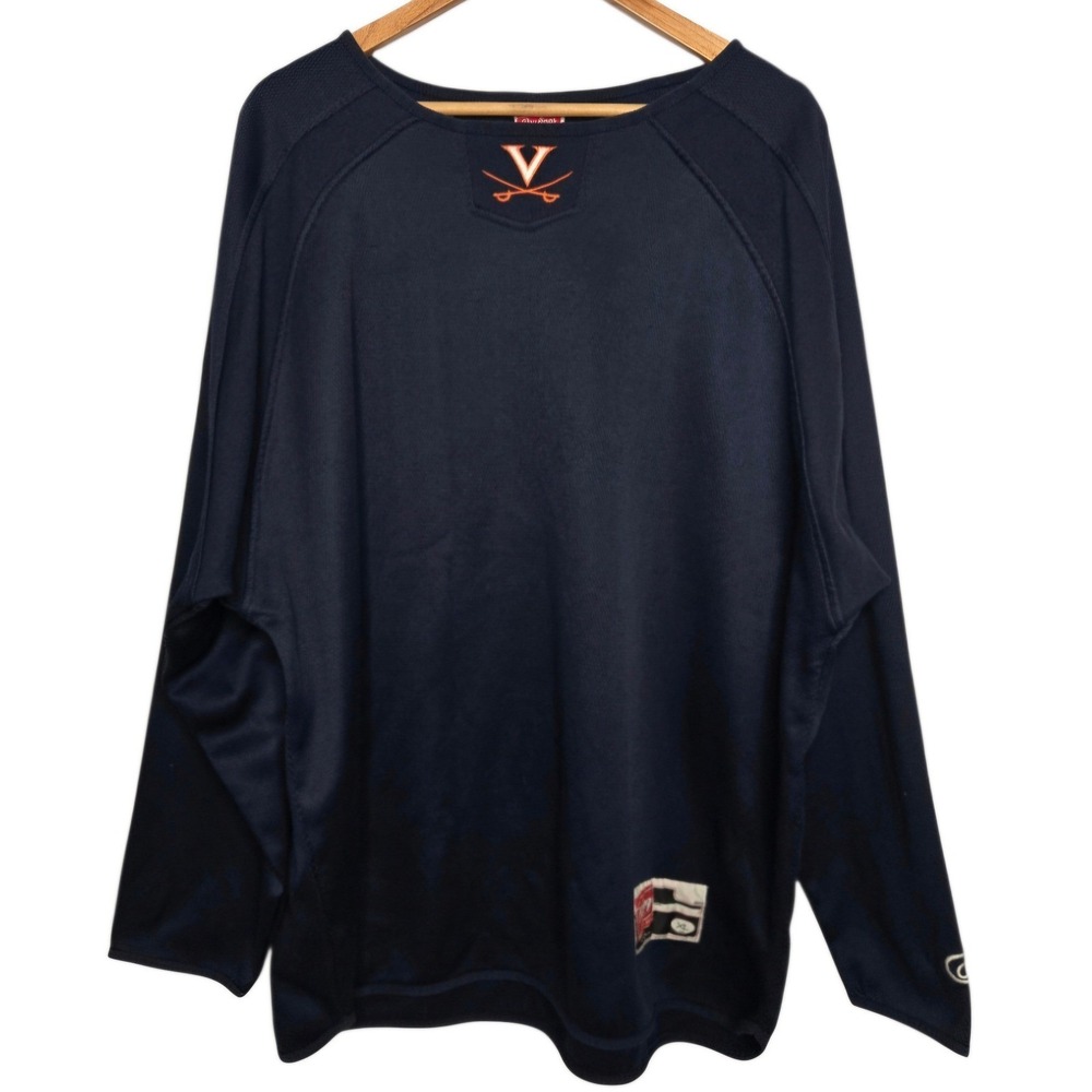 Rawlings Virginia Cavaliers UVA Baseball Practice Jersey Men's XL Navy Orange‎